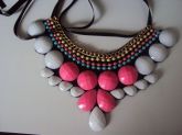 Maxi Colar rosa e Branco (Cod22)