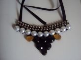 Maxi Colar - Preto e Dourado (Cod15)