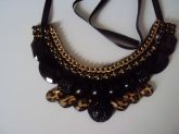Maxi Colar - Preto oncinha (Cod21)