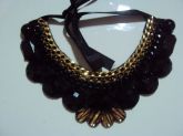 Maxi colar preto de zebra